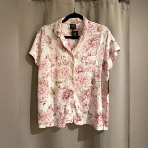 Women’s NWT Pink  Lauren Ashley PJ Top